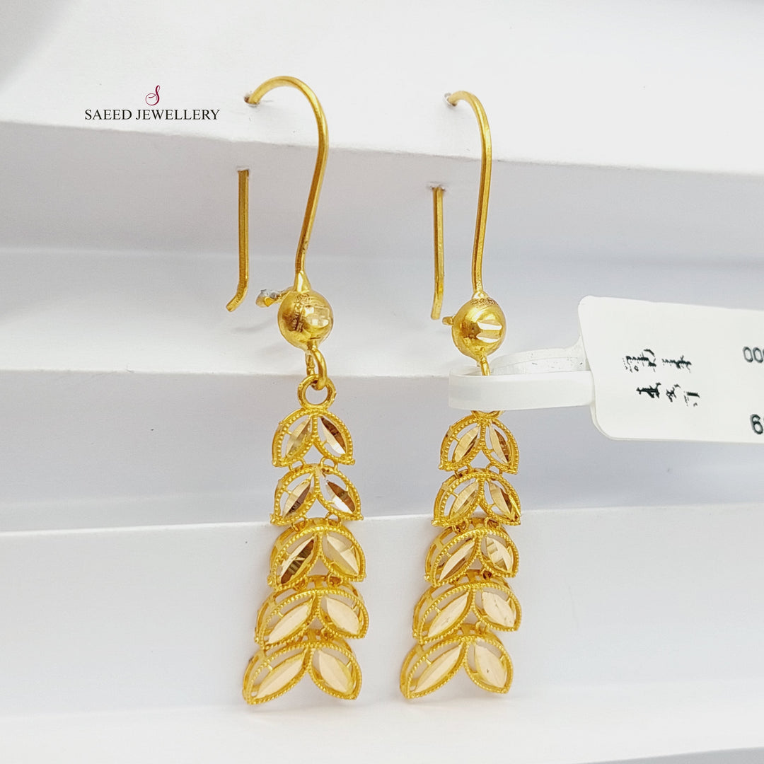 Spike Earrings Made Of 21K Yellow Gold by Saeed Jewelry-27898