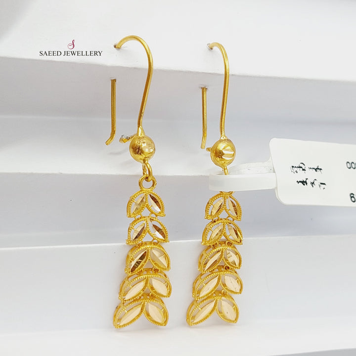 Spike Earrings Made Of 21K Yellow Gold by Saeed Jewelry-27898