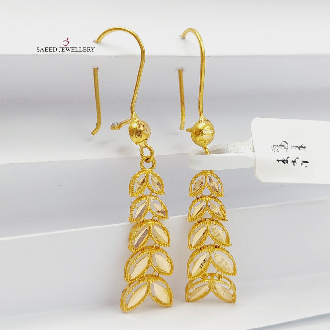 Spike Earrings Made Of 21K Yellow Gold by Saeed Jewelry-27898