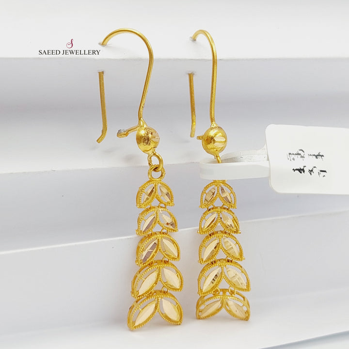 Spike Earrings Made Of 21K Yellow Gold by Saeed Jewelry-27898