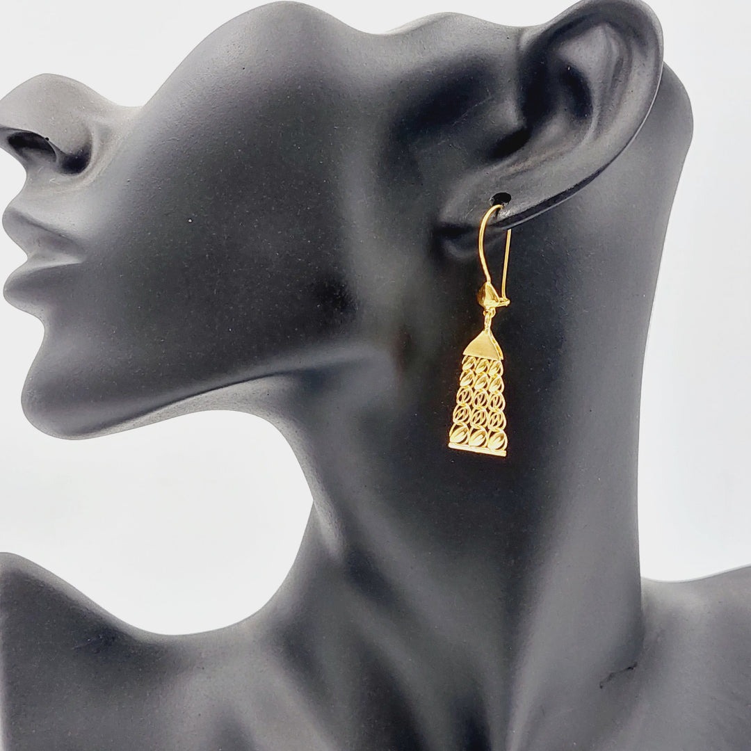 21K Gold Spike Earrings by Saeed Jewelry - Image 2