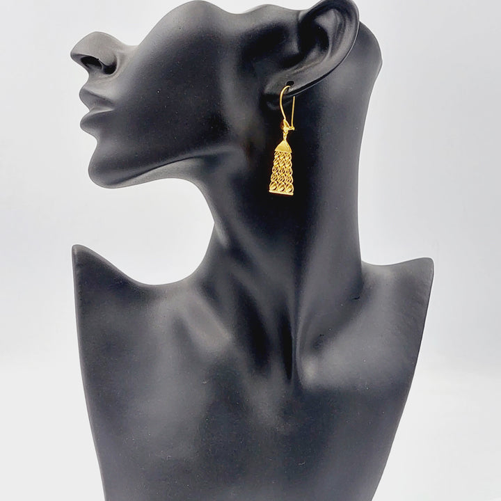 21K Gold Spike Earrings by Saeed Jewelry - Image 3