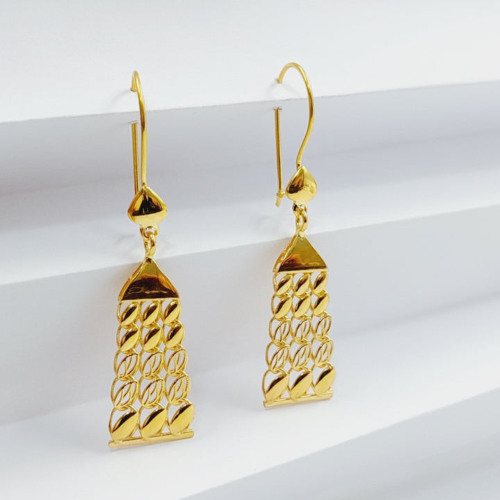 21K Gold Spike Earrings by Saeed Jewelry - Image 4