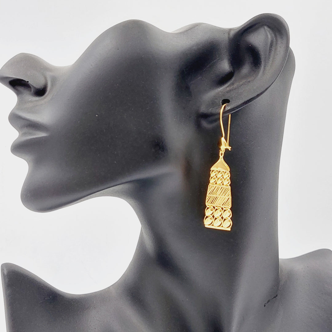 21K Gold Spike Earrings by Saeed Jewelry - Image 2