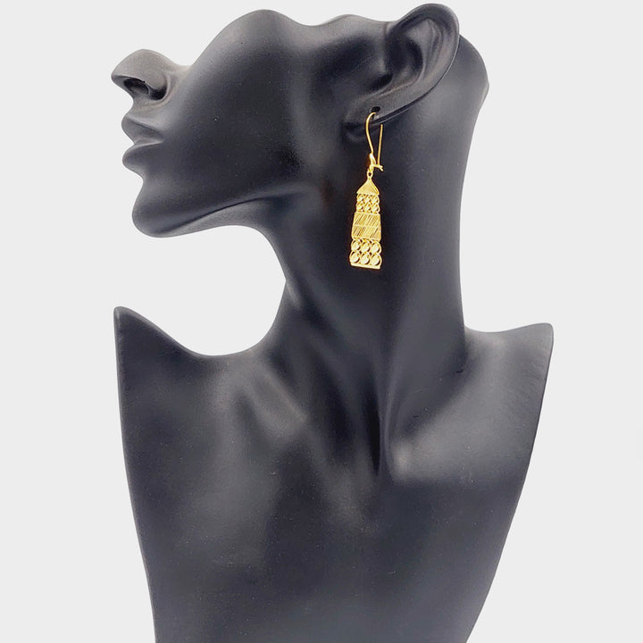 21K Gold Spike Earrings by Saeed Jewelry - Image 3