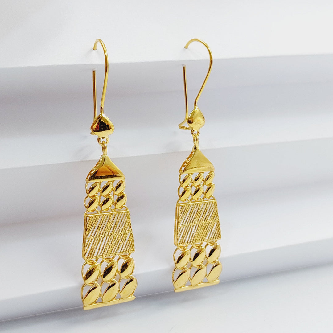 Spike Earrings  Made Of 21K Yellow Gold by Saeed Jewelry-30158