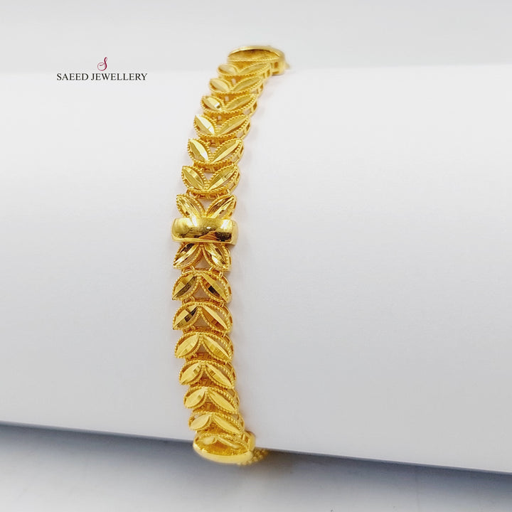 21K Gold Spike Jessica Bracelet by Saeed Jewelry - Image 3