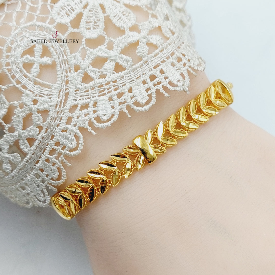 21K Gold Spike Jessica Bracelet by Saeed Jewelry - Image 5