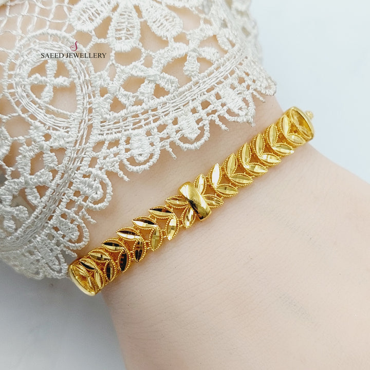 21K Gold Spike Jessica Bracelet by Saeed Jewelry - Image 5