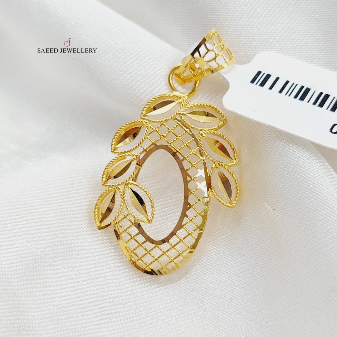 21K Gold Spike Pendant by Saeed Jewelry - Image 3