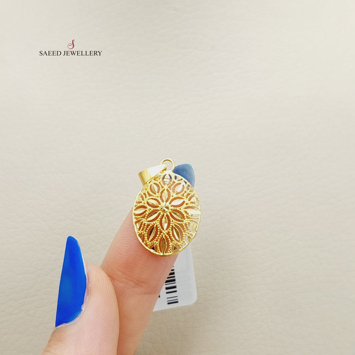 21K Gold Spike Pendant by Saeed Jewelry - Image 2