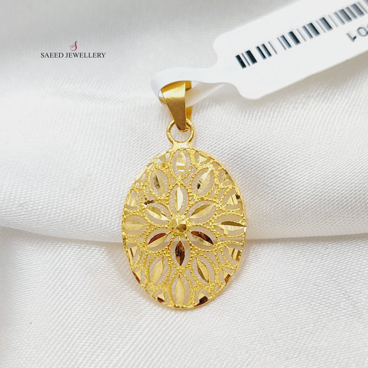 21K Gold Spike Pendant by Saeed Jewelry - Image 3