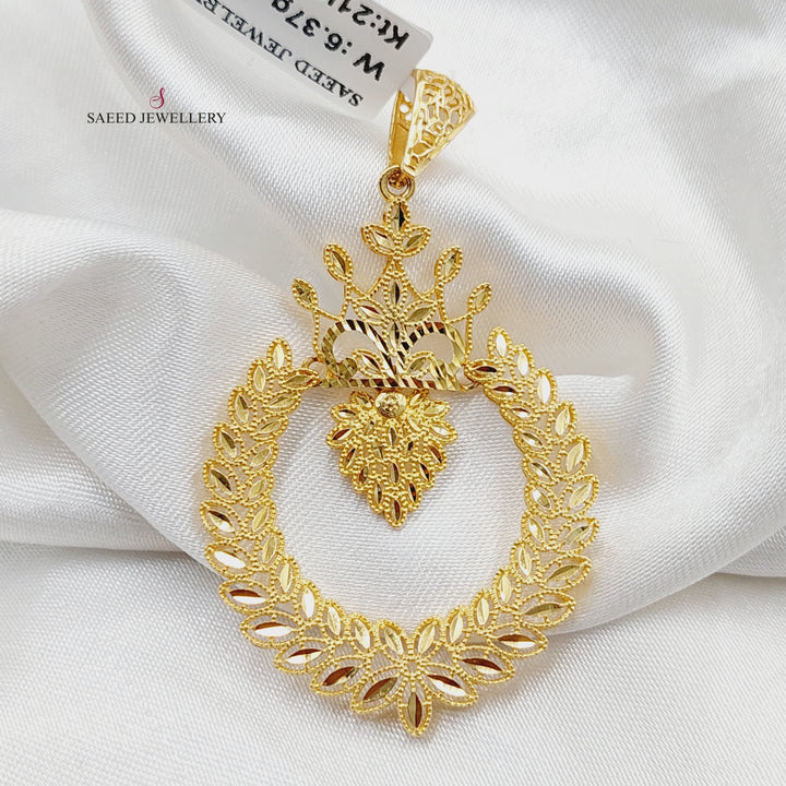 21K Gold Spike Pendant by Saeed Jewelry - Image 5