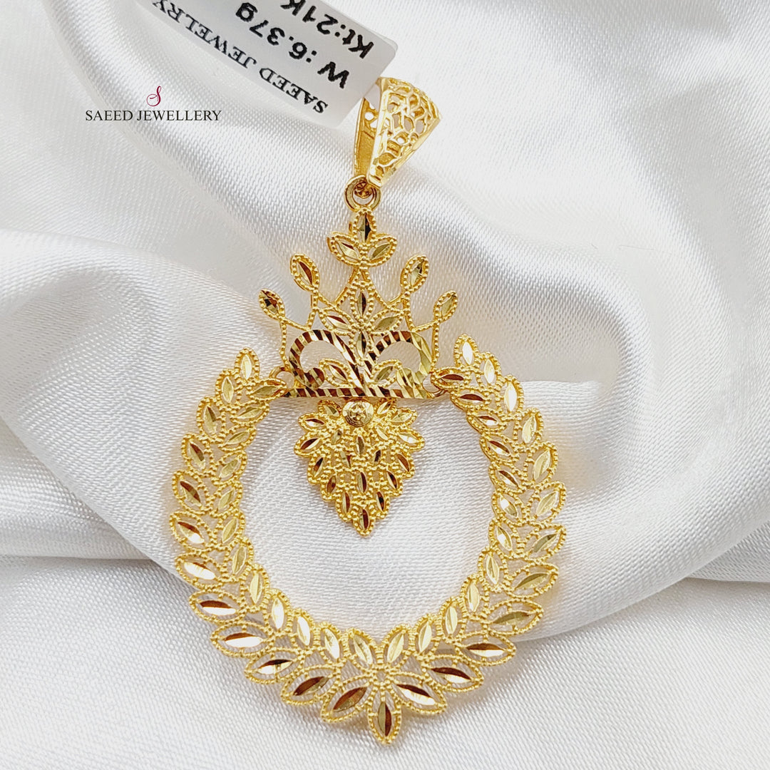 Spike Pendant  Made of 21K Yellow Gold by Saeed Jewelry-30948