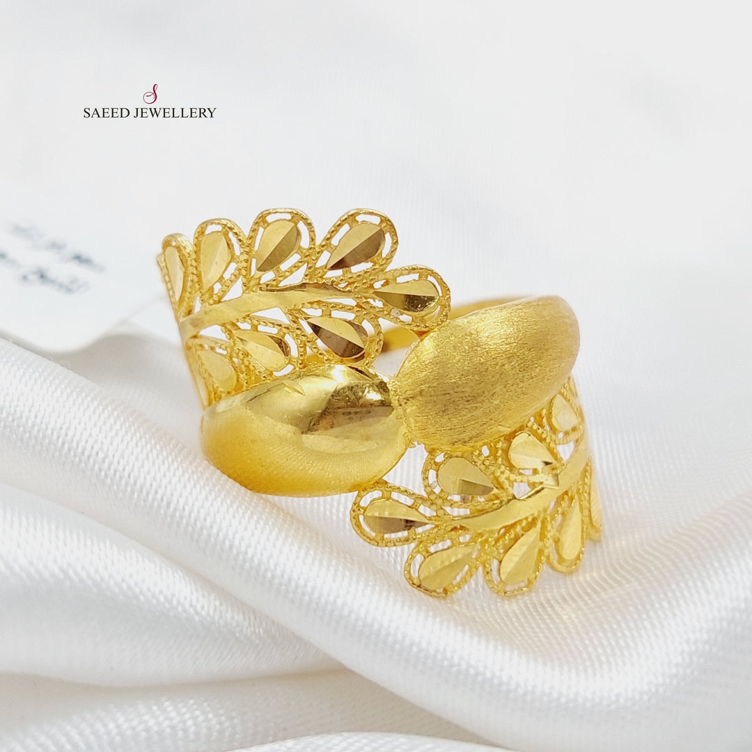 Spike Ring Made Of 21K Yellow Gold by Saeed Jewelry-27495