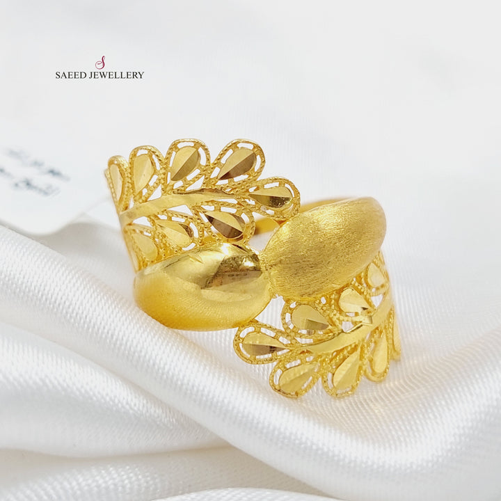 Spike Ring Made Of 21K Yellow Gold by Saeed Jewelry-27495