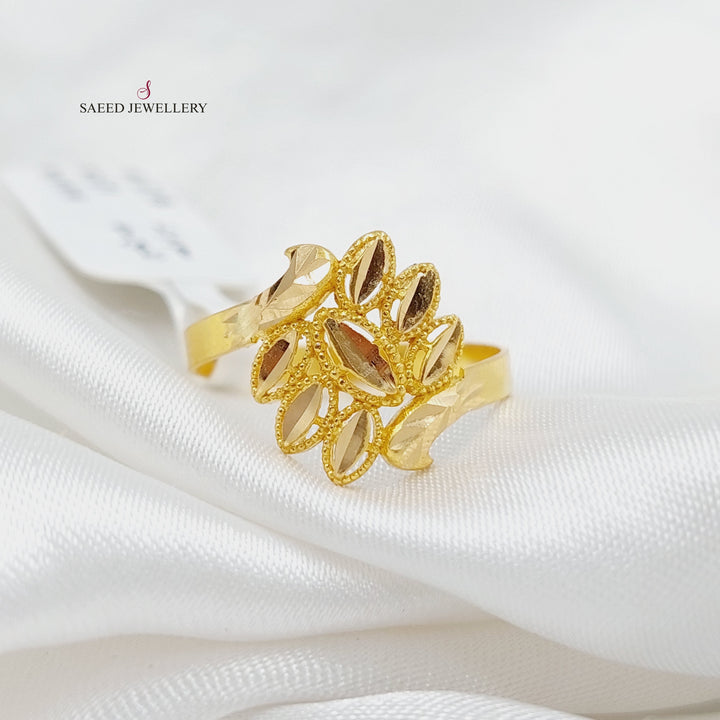 Spike Ring Made Of 21K Yellow Gold by Saeed Jewelry-27506