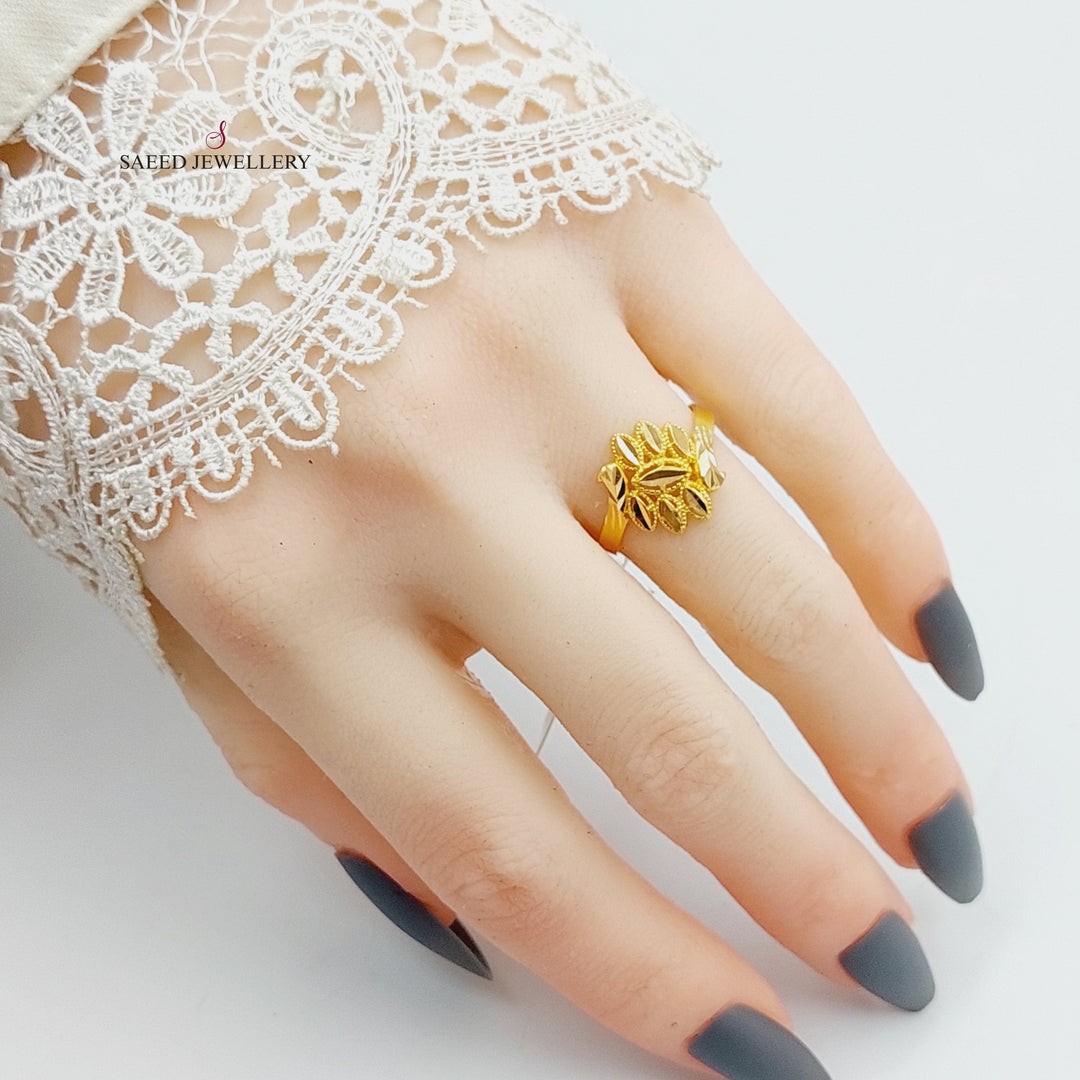 Spike Ring Made Of 21K Yellow Gold by Saeed Jewelry-27506