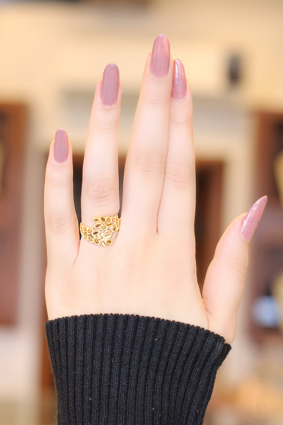 21K Gold Spike Ring by Saeed Jewelry - Image 5