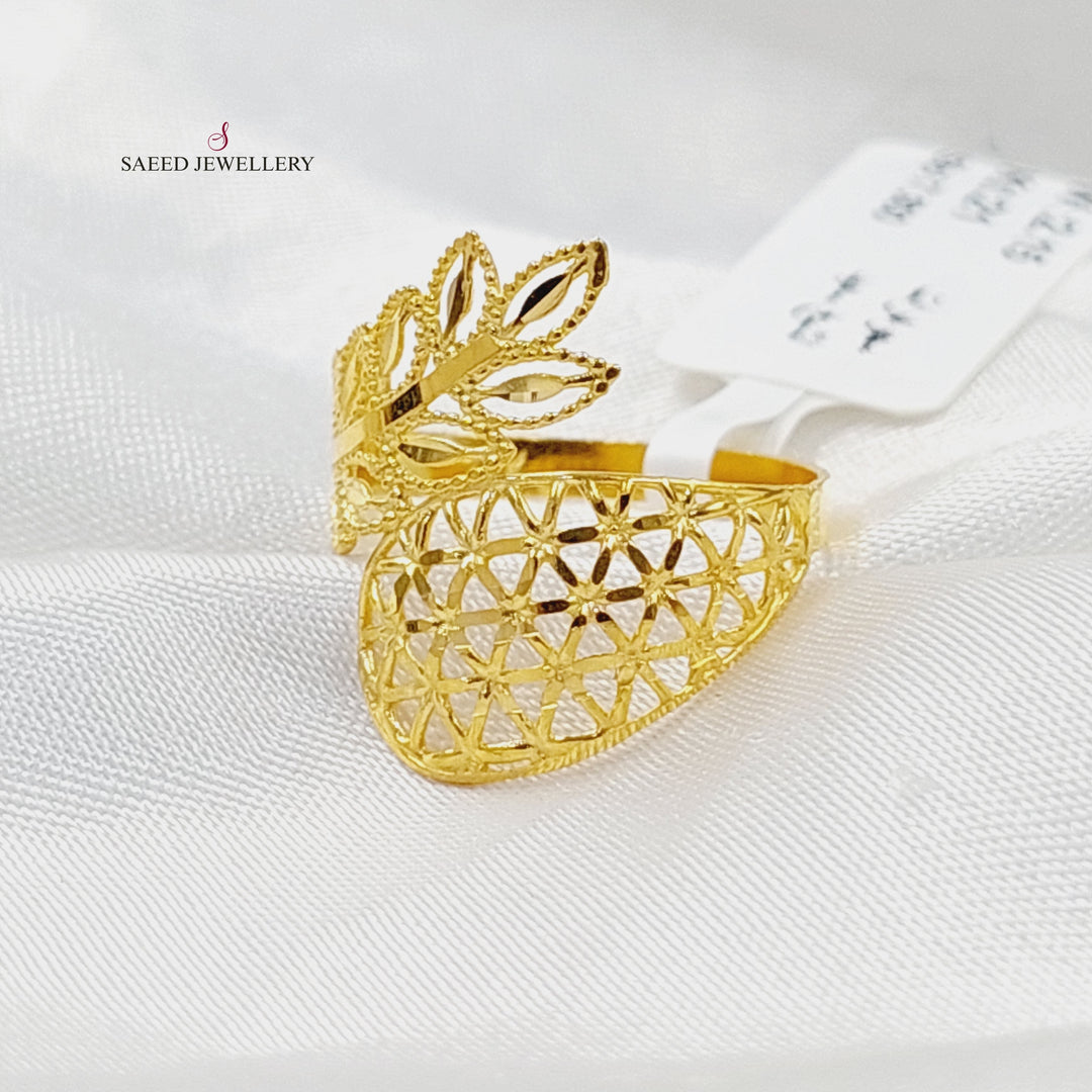 Spike Ring  Made Of 21K Yellow Gold by Saeed Jewelry-30354