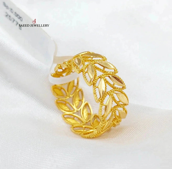 21K Gold Spike Wedding Ring by Saeed Jewelry - Image 1