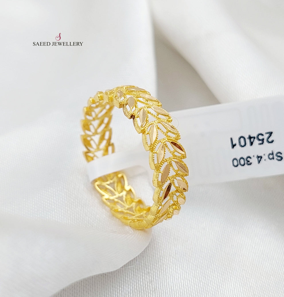 21K Gold Spike Wedding Ring by Saeed Jewelry - Image 1