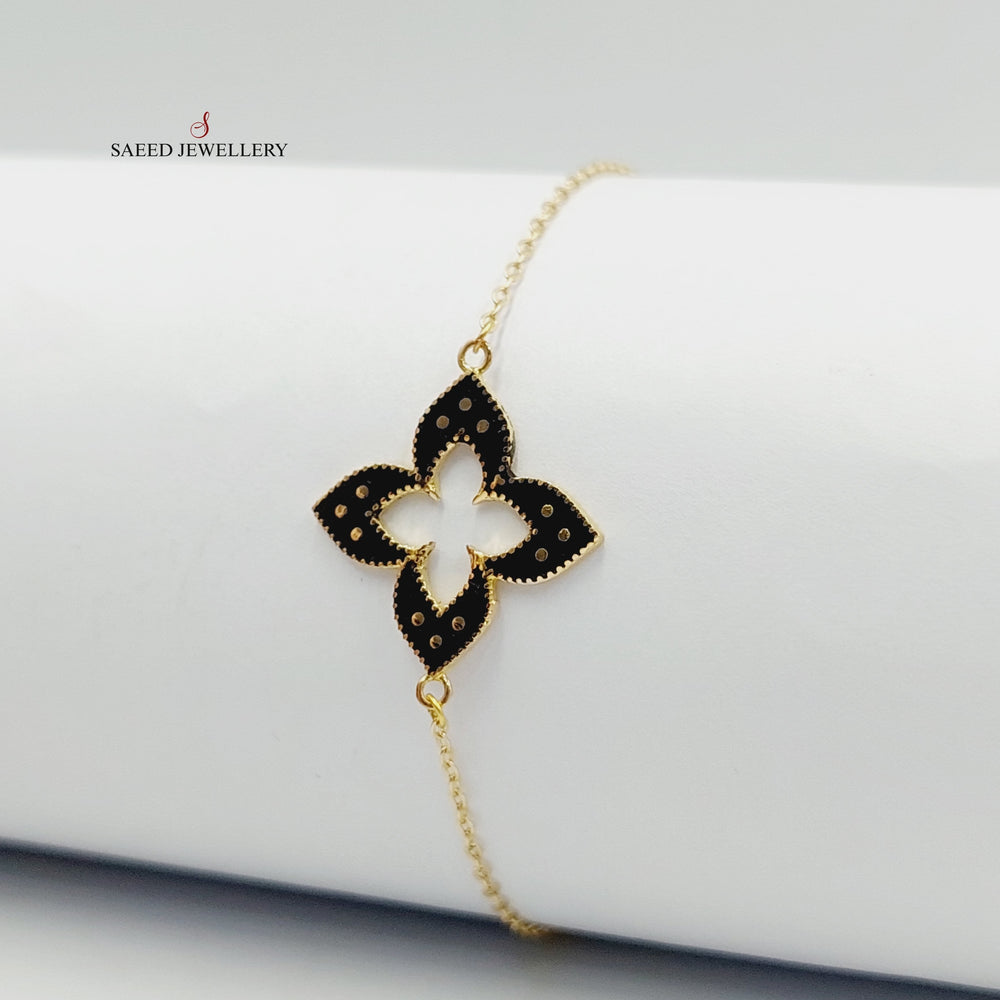 18K Gold Clover Bracelet by Saeed Jewelry - Image 2