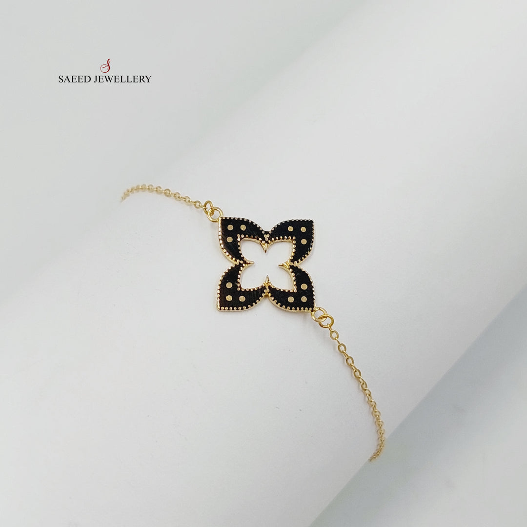 18K Gold Clover Bracelet by Saeed Jewelry - Image 5