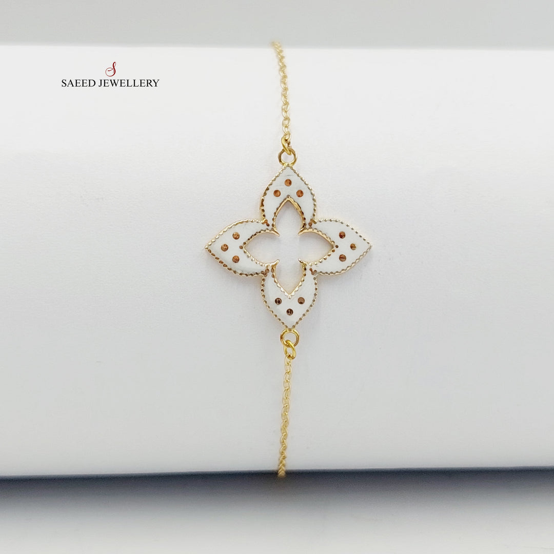 18K Gold Clover Bracelet by Saeed Jewelry - Image 4