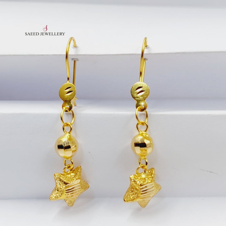 21K Gold Star Earrings by Saeed Jewelry - Image 1