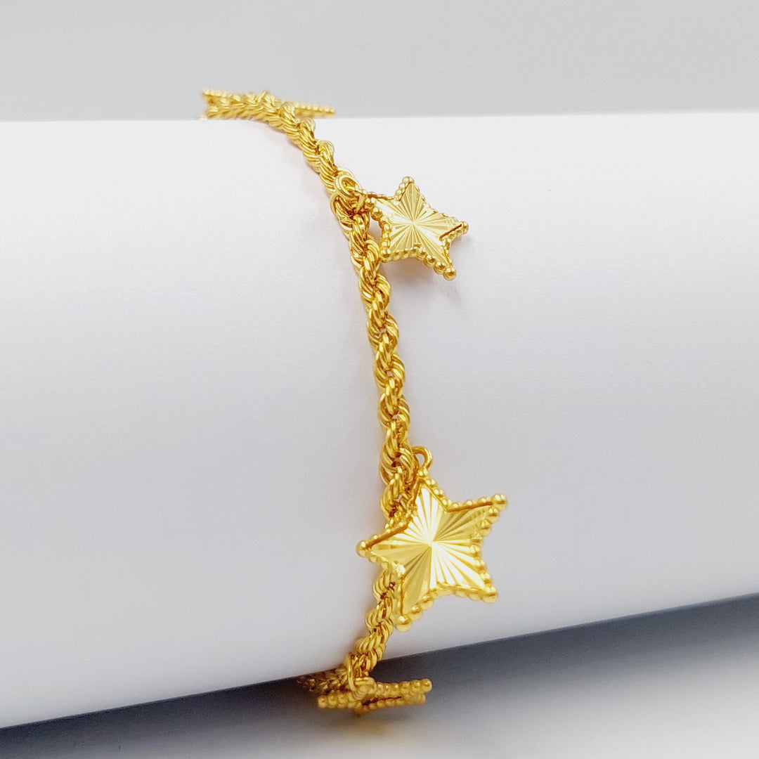 21K Gold Clover Joy Bracelet by Saeed Jewelry - Image 1