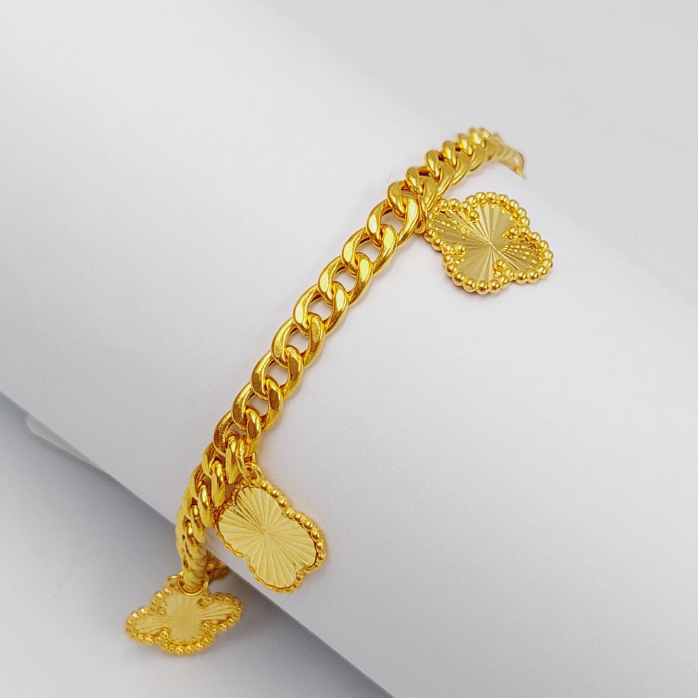 21K Gold Clover Joy Bracelet by Saeed Jewelry - Image 1