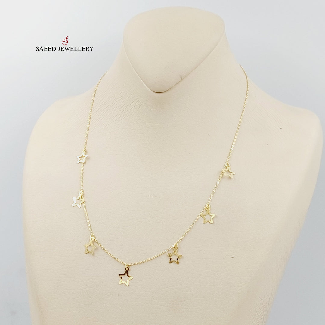 18K Gold Clover Necklace by Saeed Jewelry - Image 2