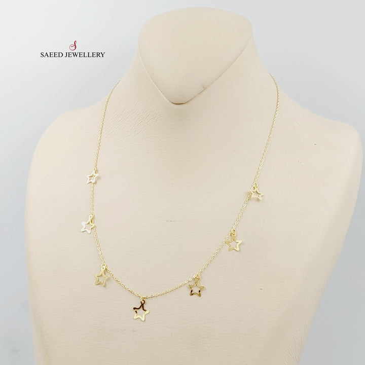 18K Gold Clover Necklace by Saeed Jewelry - Image 2