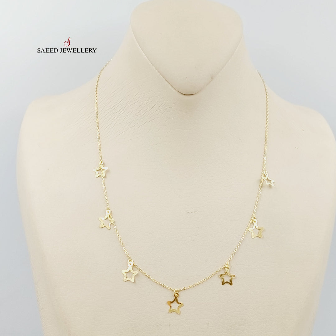 18K Gold Clover Necklace by Saeed Jewelry - Image 3