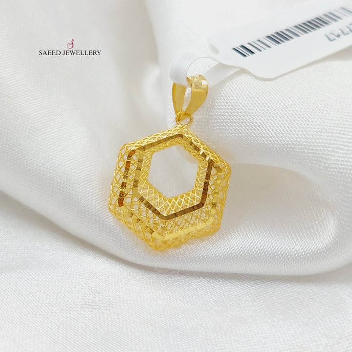 21K Gold Star Pendant by Saeed Jewelry - Image 4