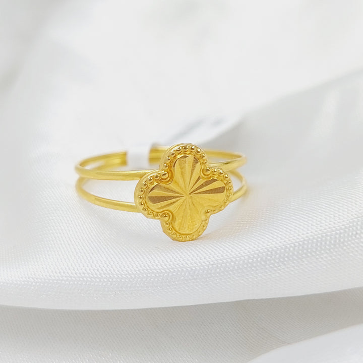 18K Gold Clover Ring by Saeed Jewelry - Image 1