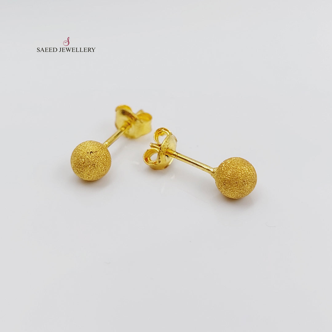 Sugar Screw Earrings Made Of  21K Yellow Gold by Saeed Jewelry-27424