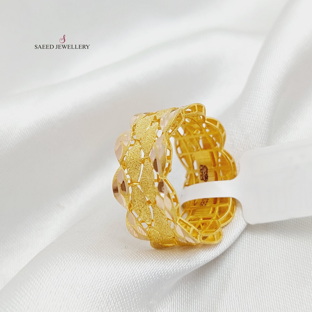 21K Gold Sugar Wedding Ring by Saeed Jewelry - Image 1
