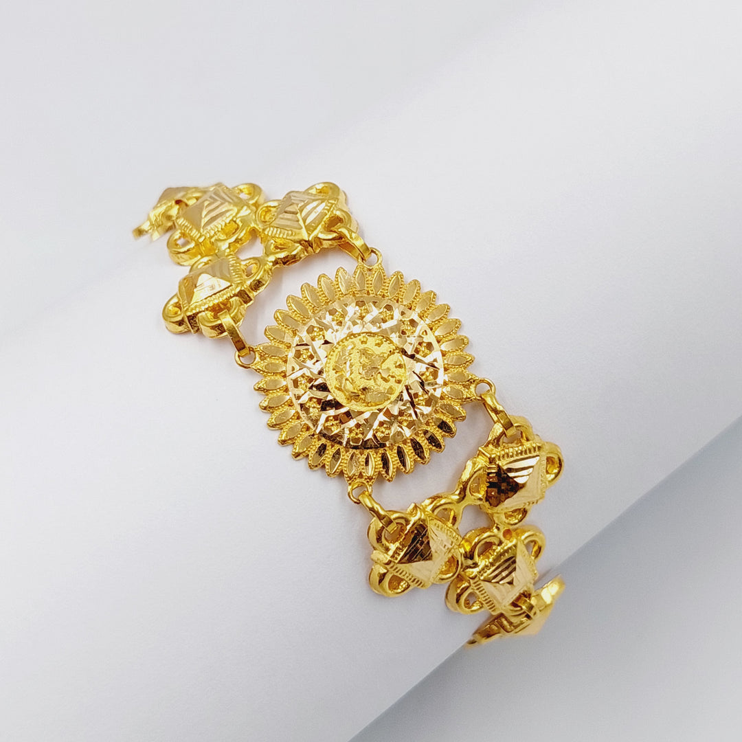 21K Gold Sun Bracelet by Saeed Jewelry - Image 4