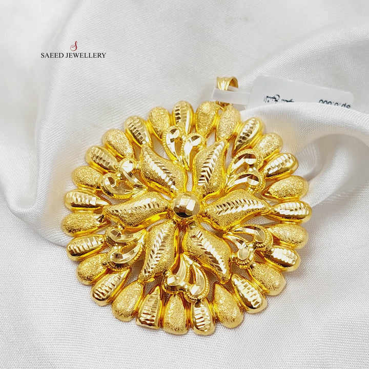 Sun Pendant Made Of 21K Yellow Gold by Saeed Jewelry-28533