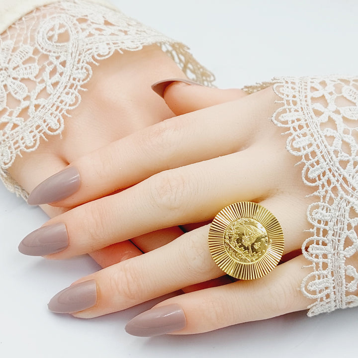 21K Gold Sun Rashadi Ring by Saeed Jewelry - Image 5