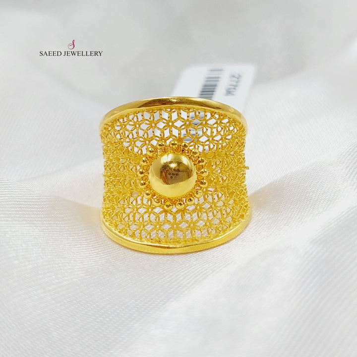 21K Gold Sun Ring by Saeed Jewelry - Image 2