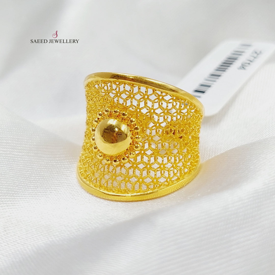 21K Gold Sun Ring by Saeed Jewelry - Image 3