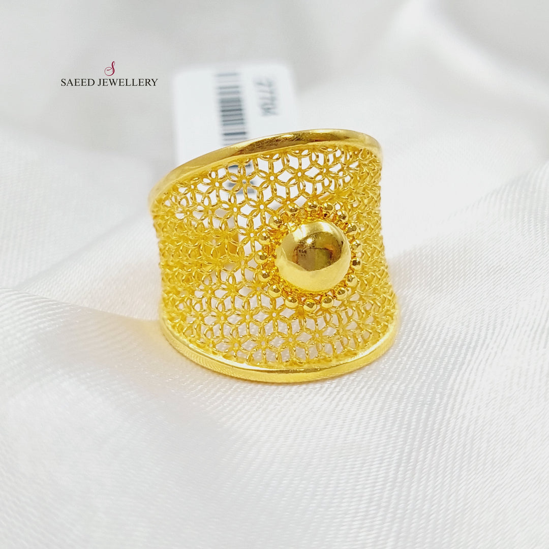 Sun Ring Made Of 21K Yellow Gold by Saeed Jewelry-27704
