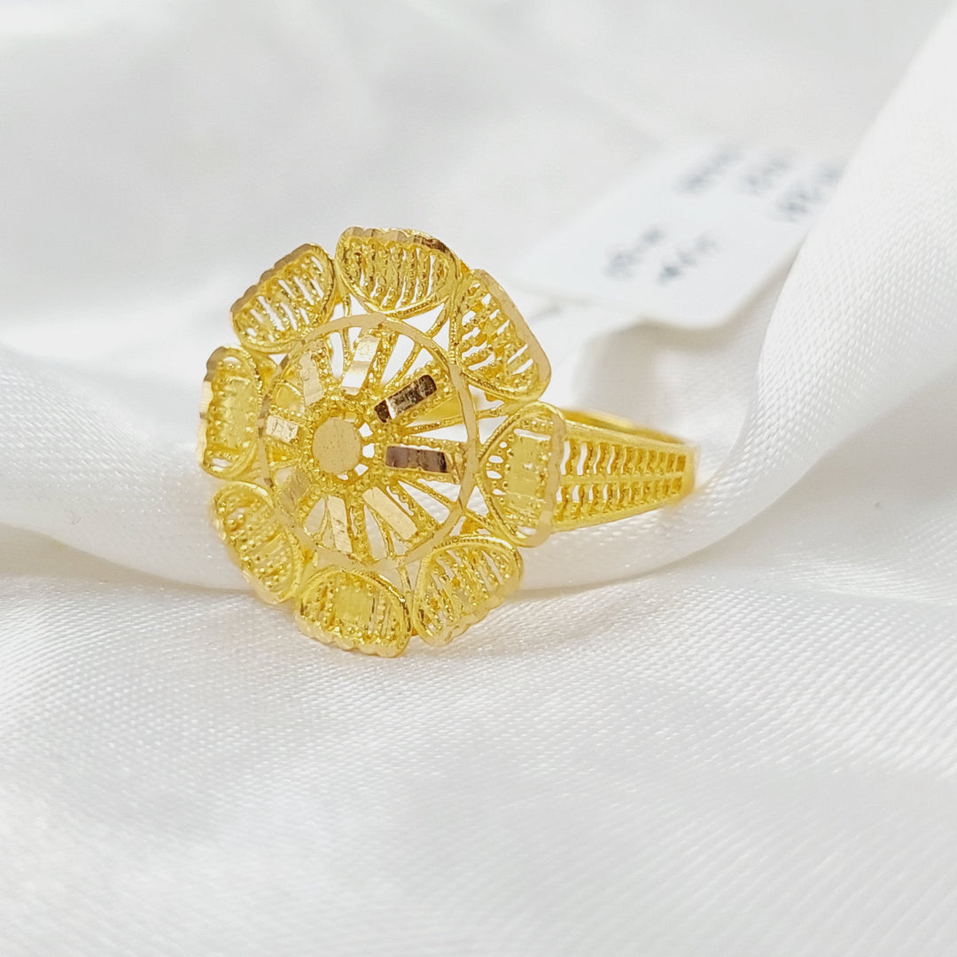 Sun Ring Made Of 21K Yellow Gold by Saeed Jewelry-28422