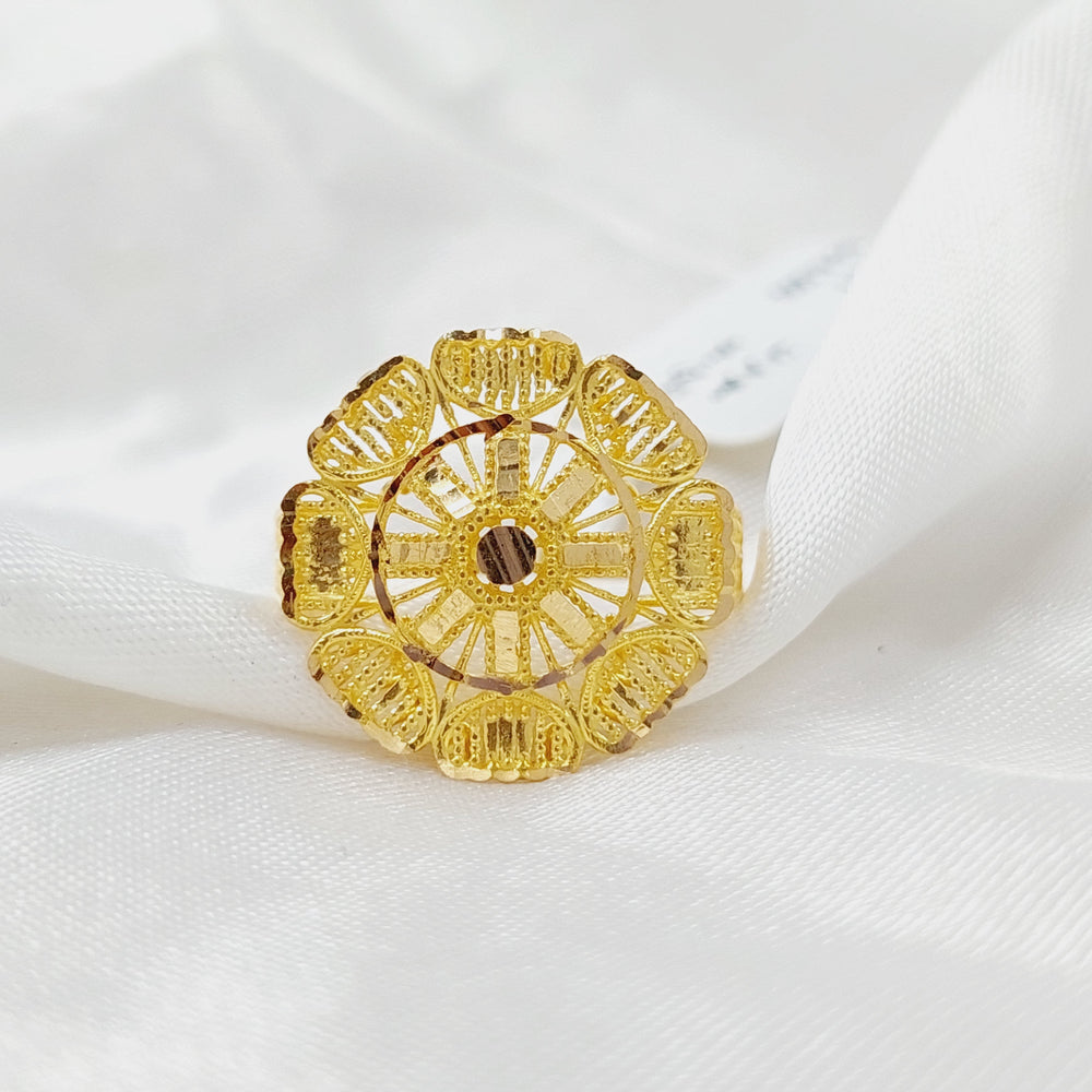 21K Gold Sun Ring by Saeed Jewelry - Image 2