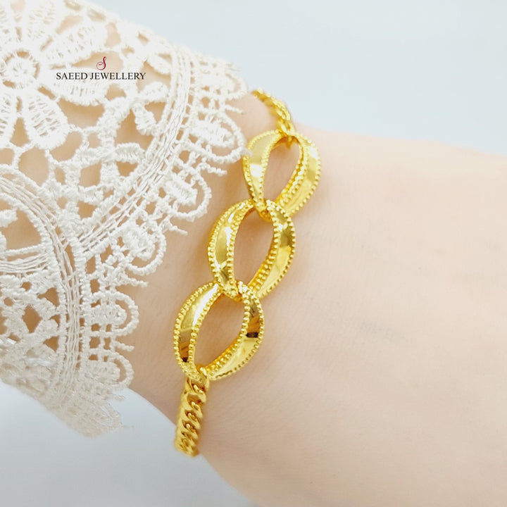 21K Gold Taft Bracelet by Saeed Jewelry - Image 3