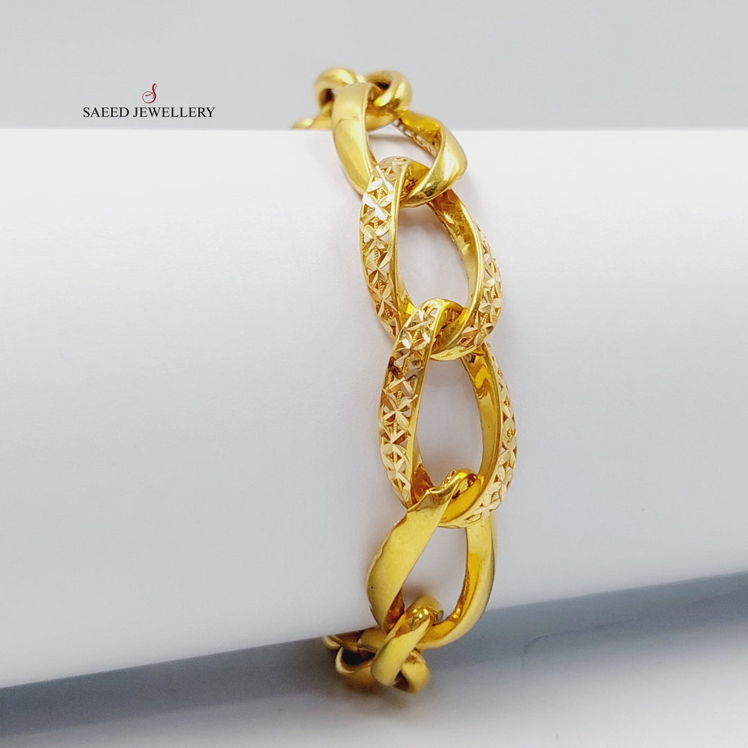 21K Gold Taft Bracelet by Saeed Jewelry - Image 3