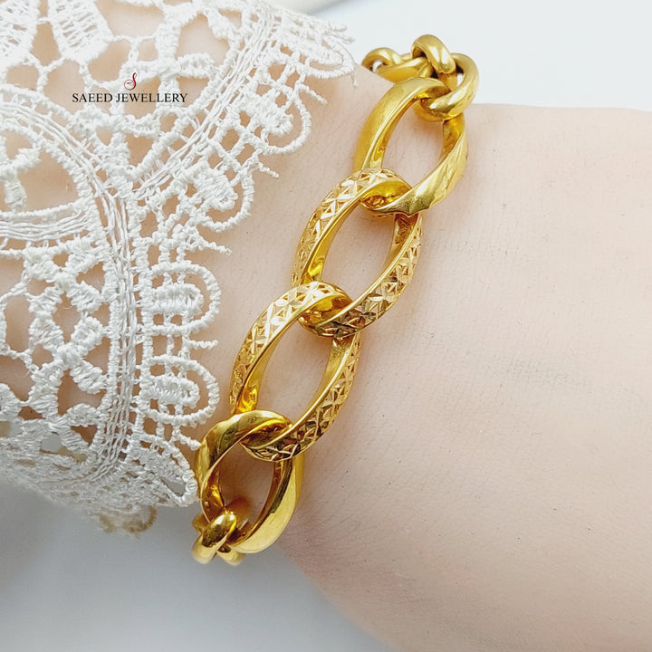21K Gold Taft Bracelet by Saeed Jewelry - Image 4
